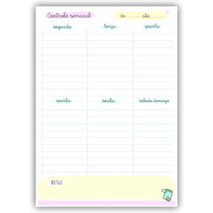 Planner Semanal Blocado A5