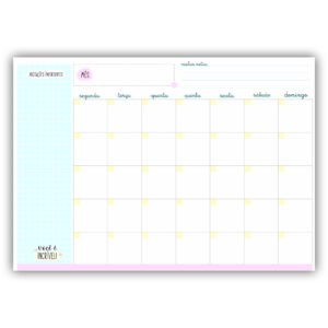 Planner Mensal Blocado A4