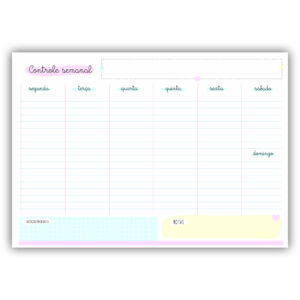 Planner Semanal Blocado A4
