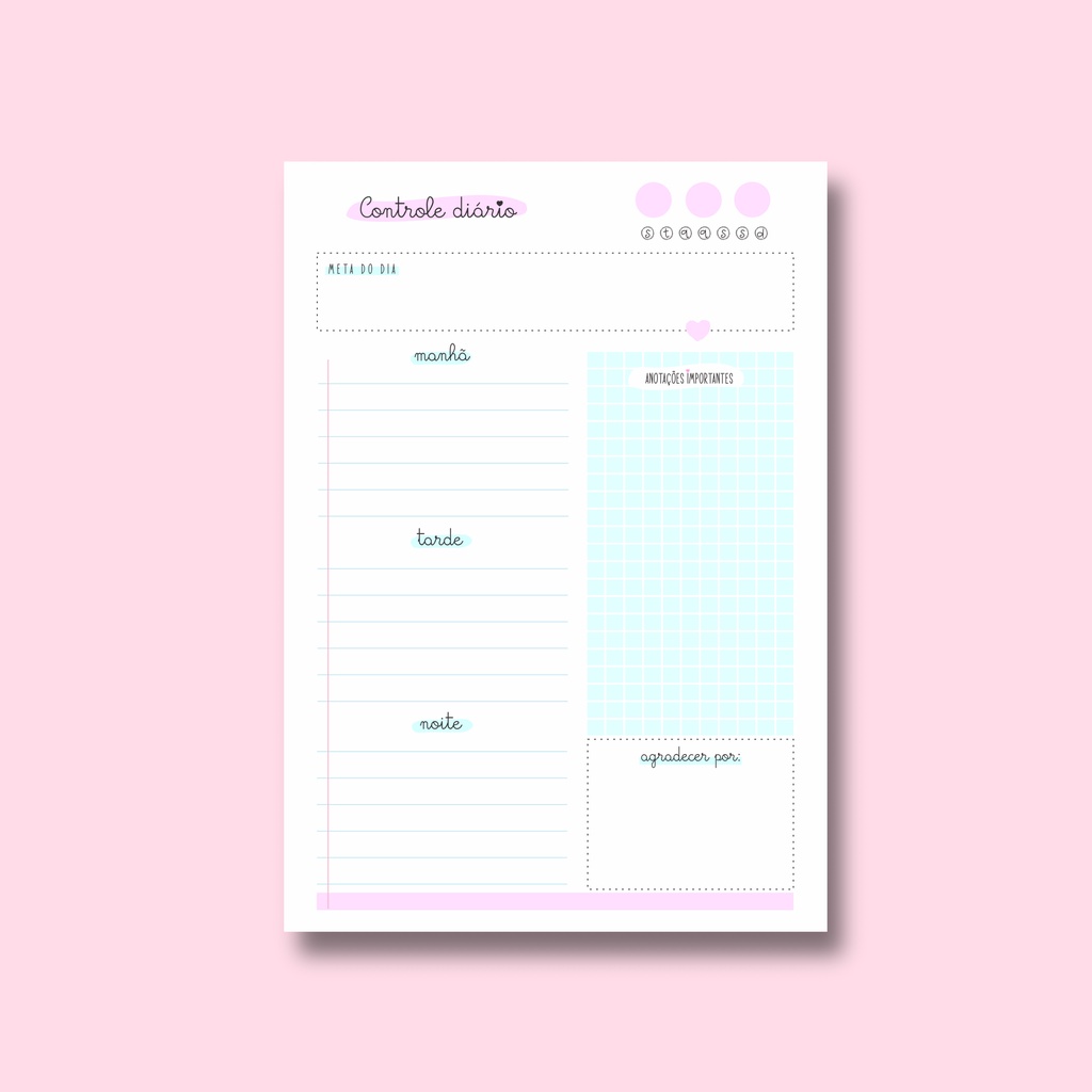 Planner Diário Blocado A5 - Imagem 3