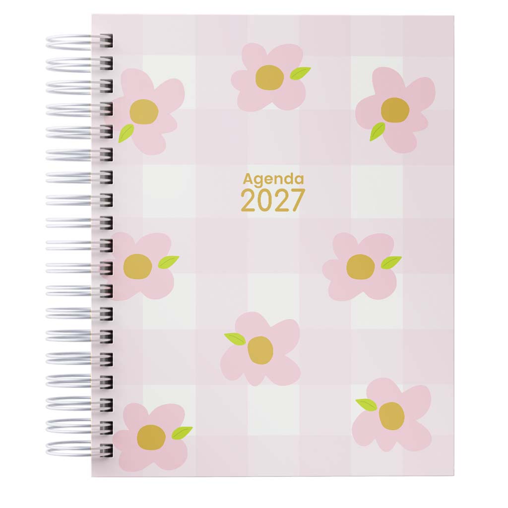 Agenda Semanal 2027 Datada com Horários A5 Capa Dura Fosca Wire-o – 3 Dias por Página | Várias Capas Disponíveis - Imagem 14