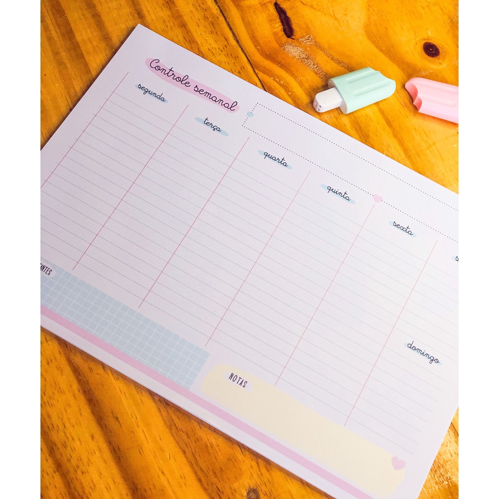 Planner Semanal Blocado A4 - Imagem 2
